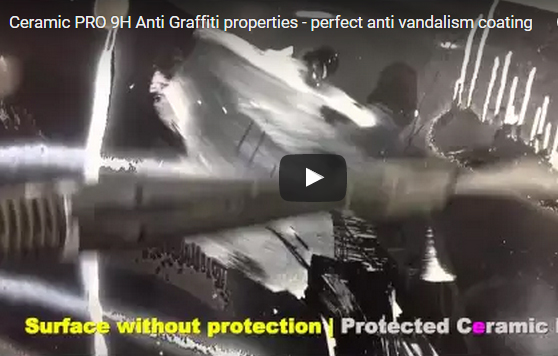 Ceramic PRO 9H Anti-Graffiti properties - perfect anti vandalism coating